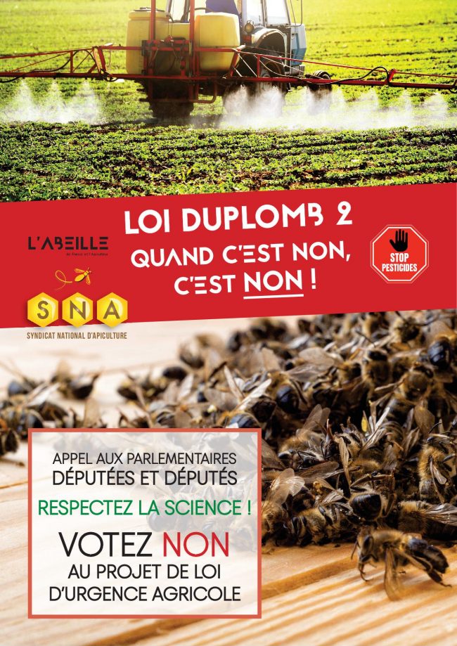 Appel aux Parlementaires Députées et Députés, Respectez la science ! Votez non au projet de loi d’urgence agricole